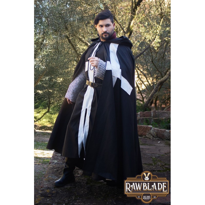 Hooded Medieval Cape – Hospitaller Hooded Medieval Cape – Hospitaller