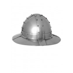 Banded kettle hat, 14 Ct., 1,6 mm steel with leather liner