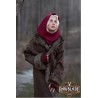 Burgundy Medieval Hood & Mittens Set