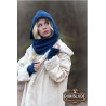 Blue Medieval Hood & Mittens Set