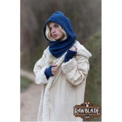 Blue Medieval Hood & Mittens Set