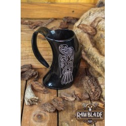 Horn Mug Big Viking Crow