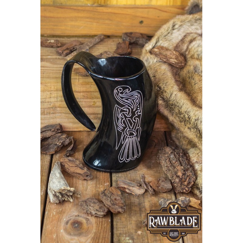 Horn Mug Big Viking Crow Horn Mug Big Viking Crow