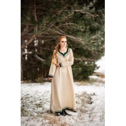Vestido Vikingo "Lagertha" Natural/Verde
