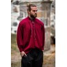 Típica Camisa medieval de cuello alto con cordones "Friedrich"