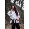 Típica Camisa medieval de cuello alto con cordones "Friedrich"