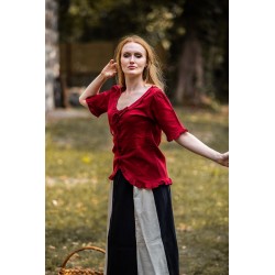 Blusa de manga corta con rugosidades "Bea"